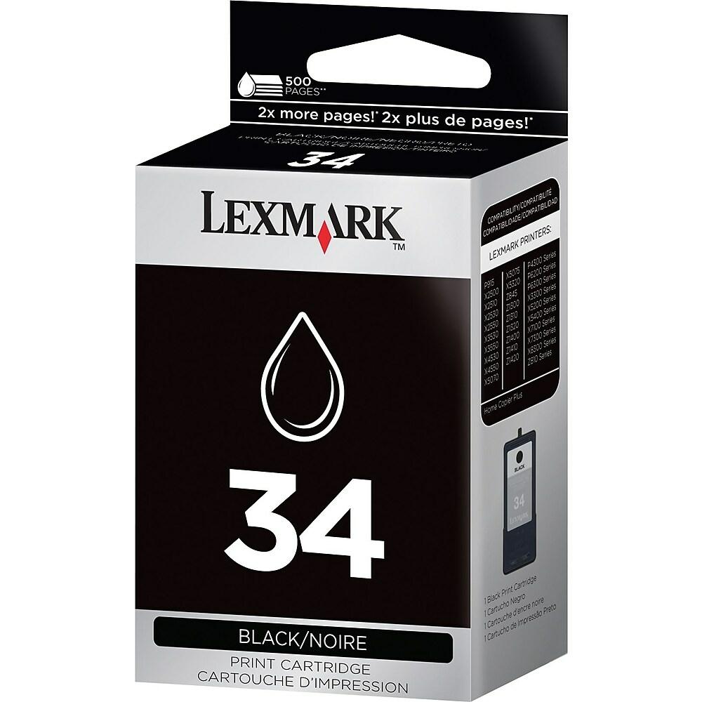 Lexmark 34XL Black Ink Cartridge, High Yield (18C0034)