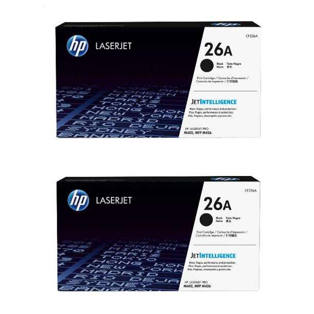 HP 26A (CF226AD) BLK 2-PACK ORIGINAL LASERJET TONER