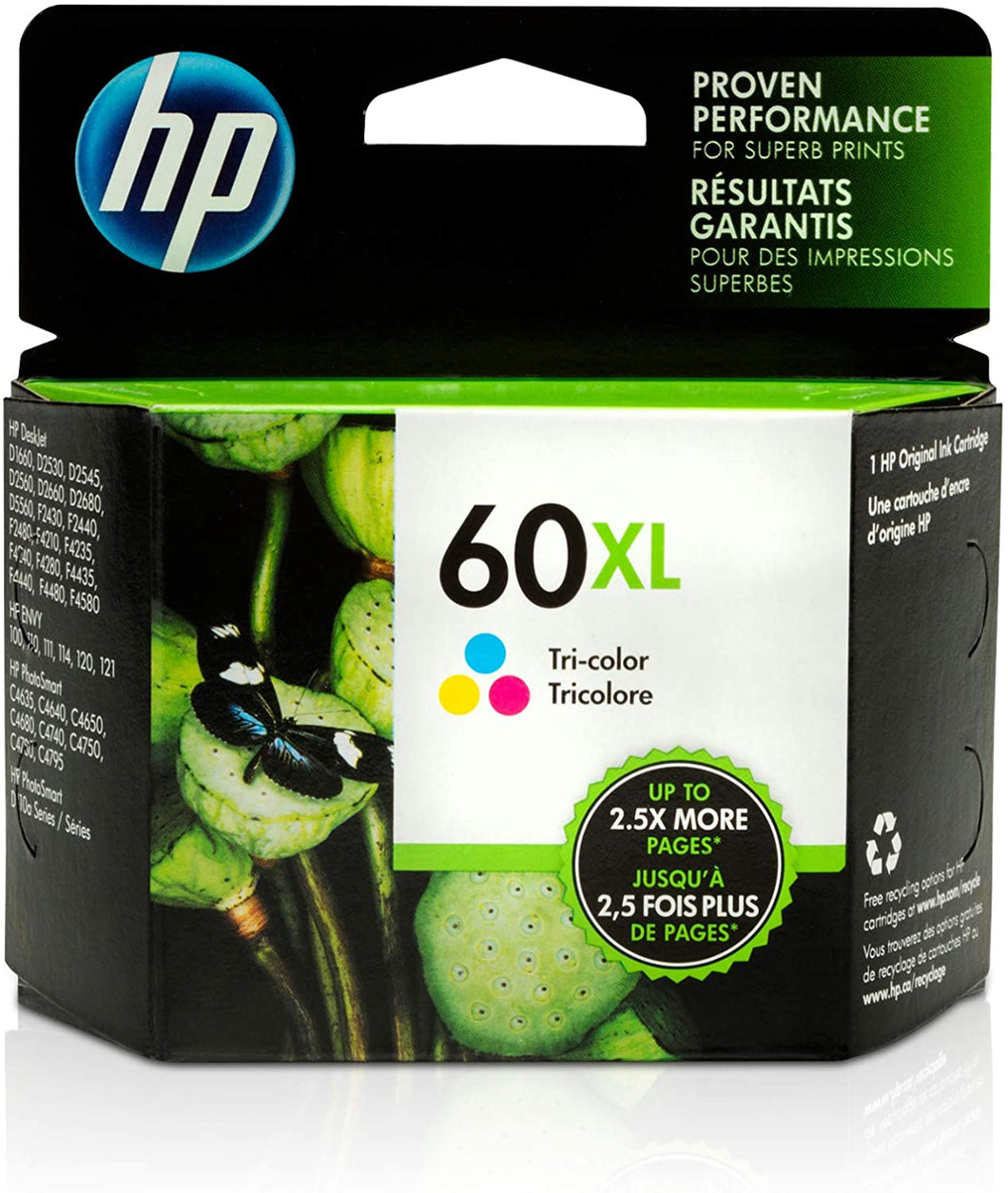 60XL TRI-COLOR INK CARTRIDGE CC644WN