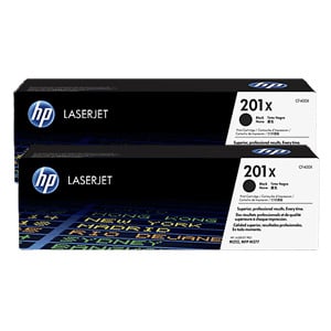 HP 201X (CF400XD) BLK 2-PACK ORIGINAL LASERJET TONER