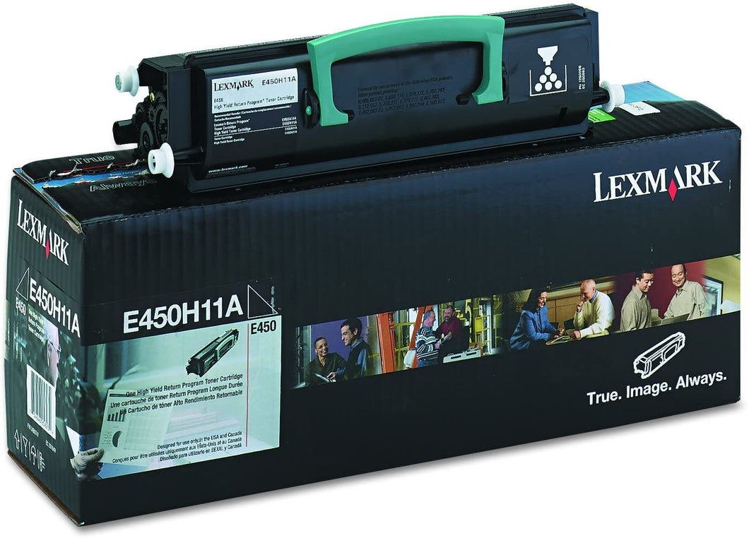 Lexmark E450H11A Original Black Return Program Toner Cartridge High Yield