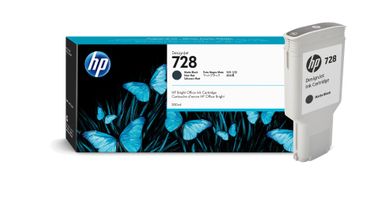 HP #728 300ML MATTE BLACK INK CARTRIDGE F9J68A