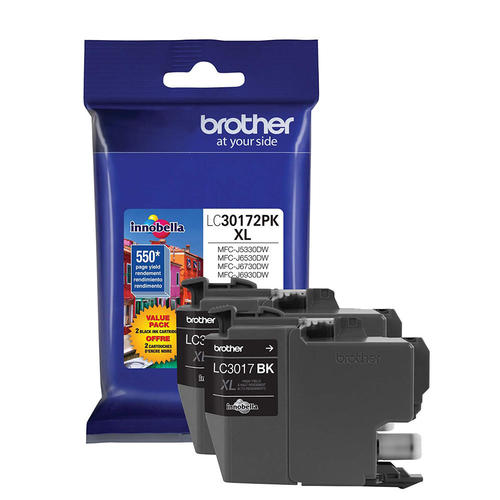 Brother LC3017 2 Pack Original Black Ink Cartridge High Yield