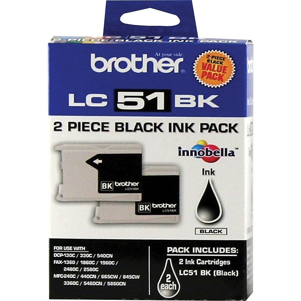 Brother LC51-Twin Pack Original Black Ink Cartridge