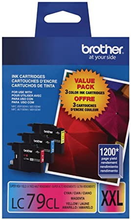 Brother LC79 3Pack Original Ink Cartridge Combo Extra High Yield C/M/Y