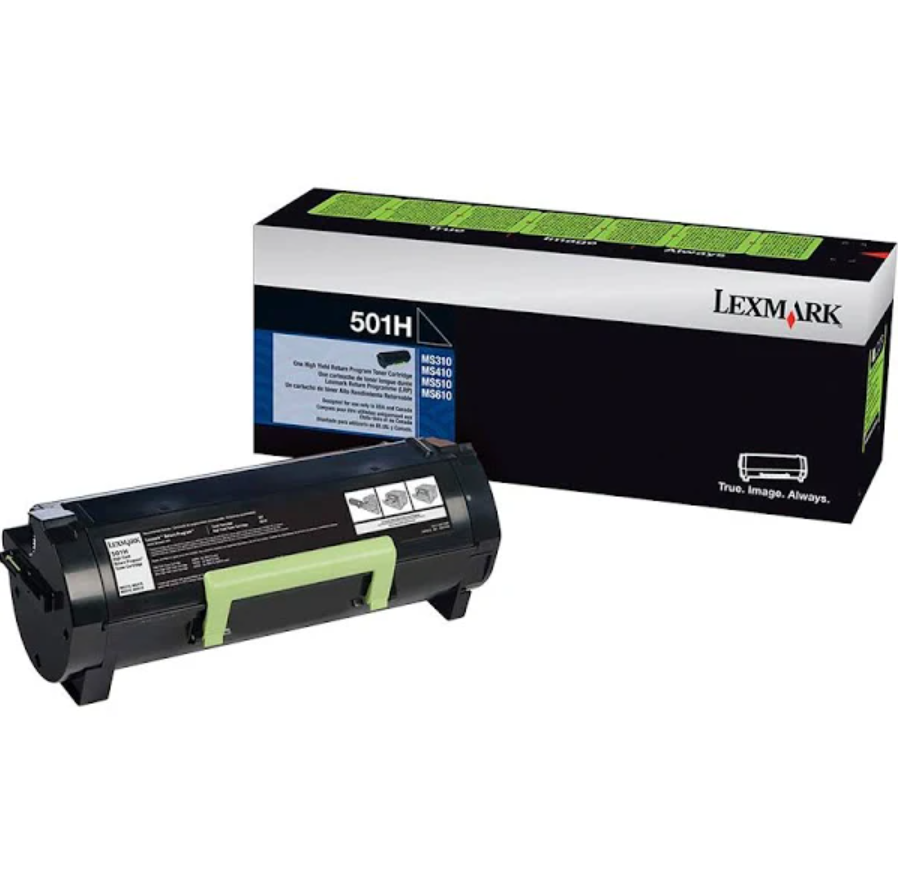 Lexmark 501H 50F1H00 Original Black Return Program Toner Cartridge High Yield