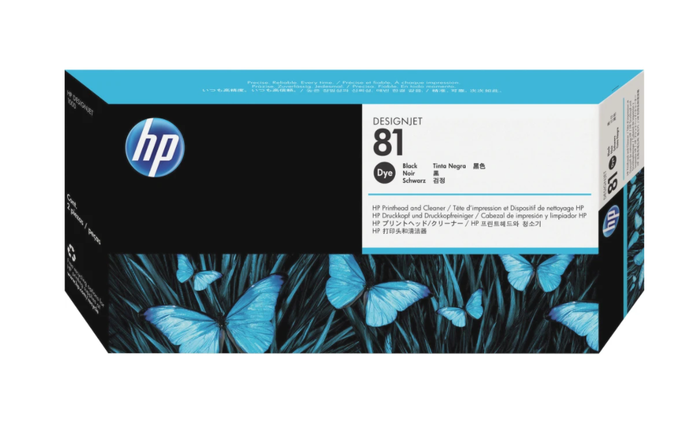 HP DesignJet 81 Black Dye Printhead and Cleaner (C4950A)