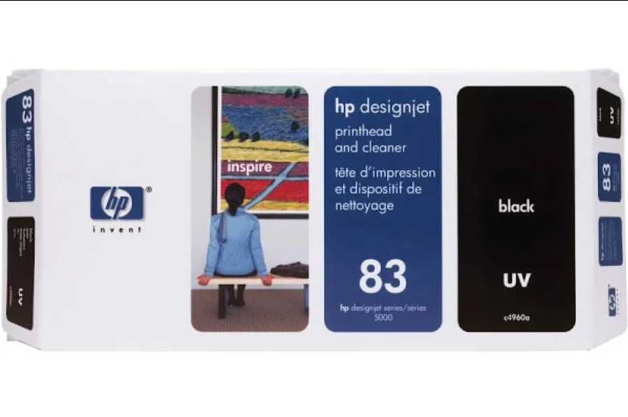 HP DesignJet 83 Black UV Printhead and Cleaner (C4960A)