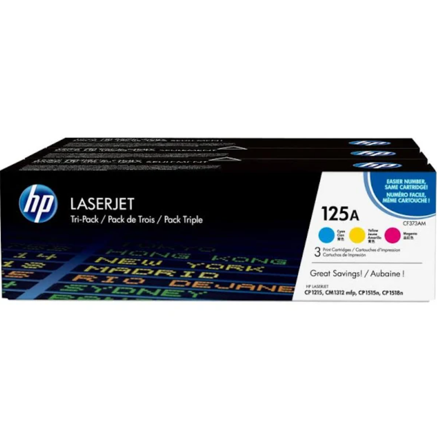 HP 125A TRI-PACK COLOR CARTRIDGE CE259A