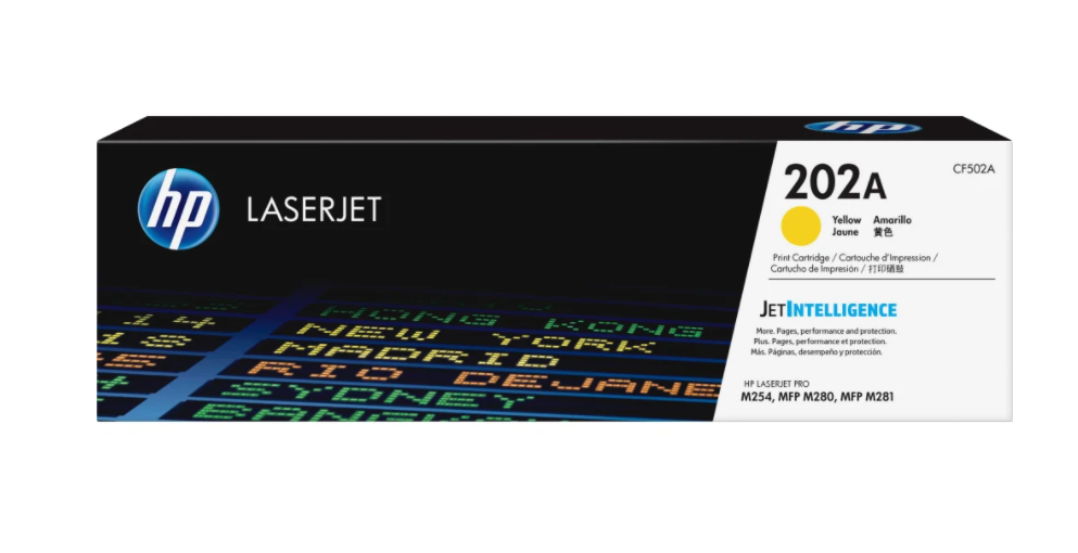 HP 202A Yellow LaserJet Toner Cartridge CF502A