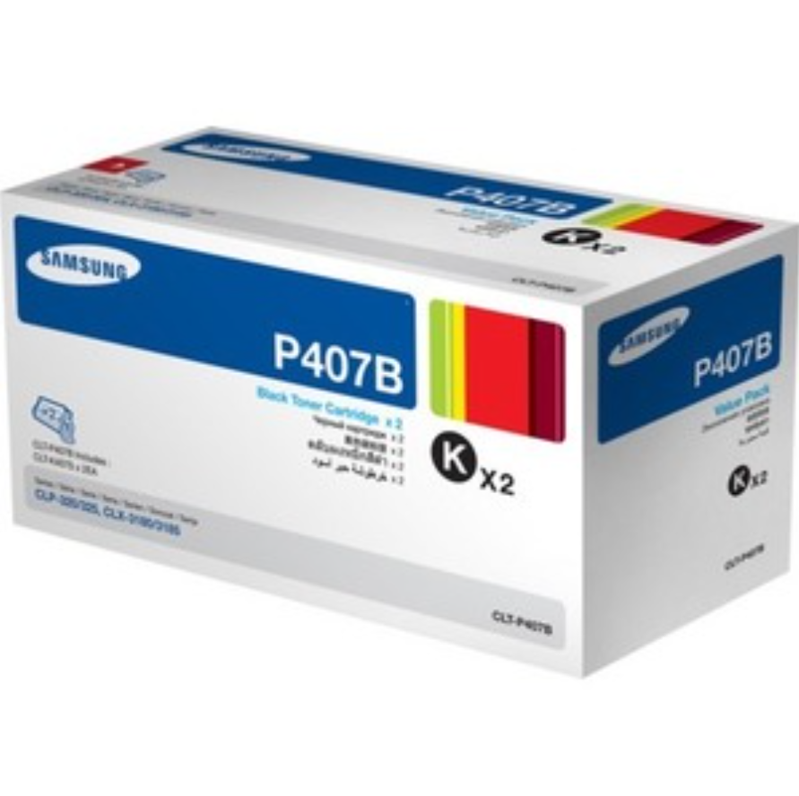 2PK SAMSUNG CLT-P407B BLACK