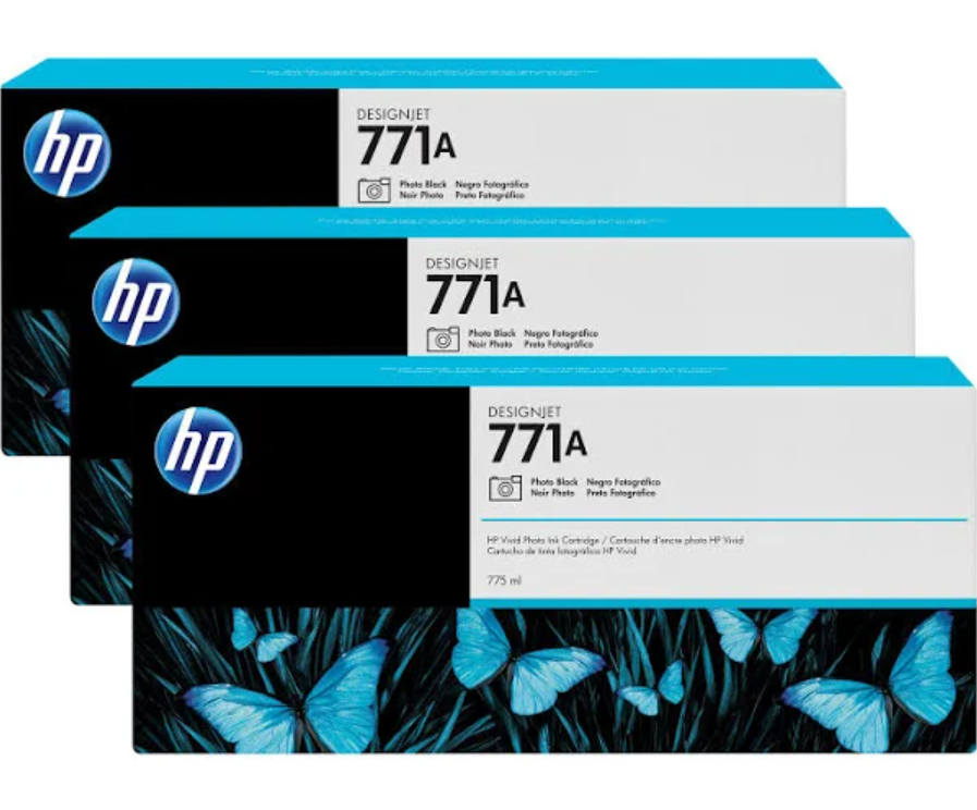 3PK 771A PHOTO BLACK INK CART