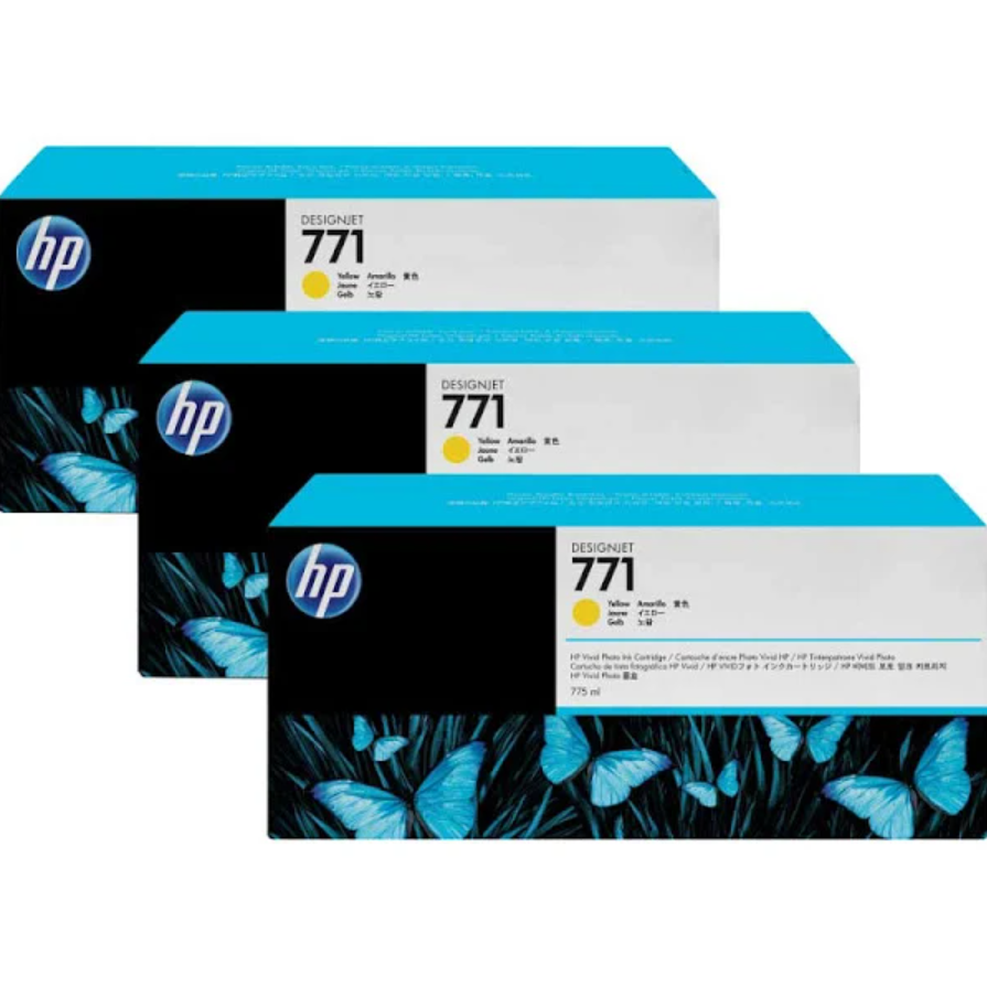 3PK 771A YELLOW INK CART F/