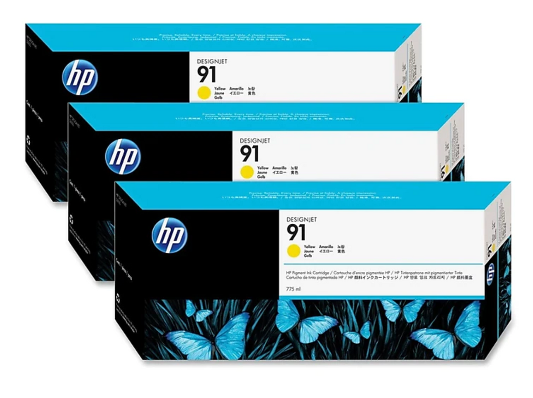 3PK 91 YELLOW INK MULTI PK