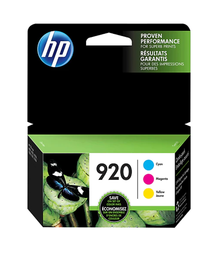 3PK 920 CMY INK CARTRIDGE COMBO