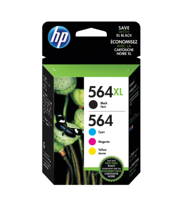 4PK 564 CMY/564XL BLK INK