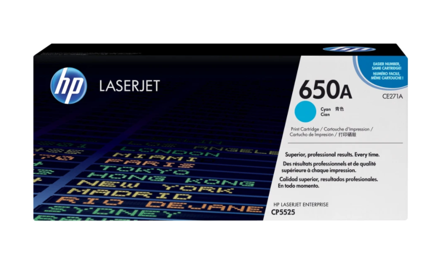 CE271A CYAN TONER PRINT