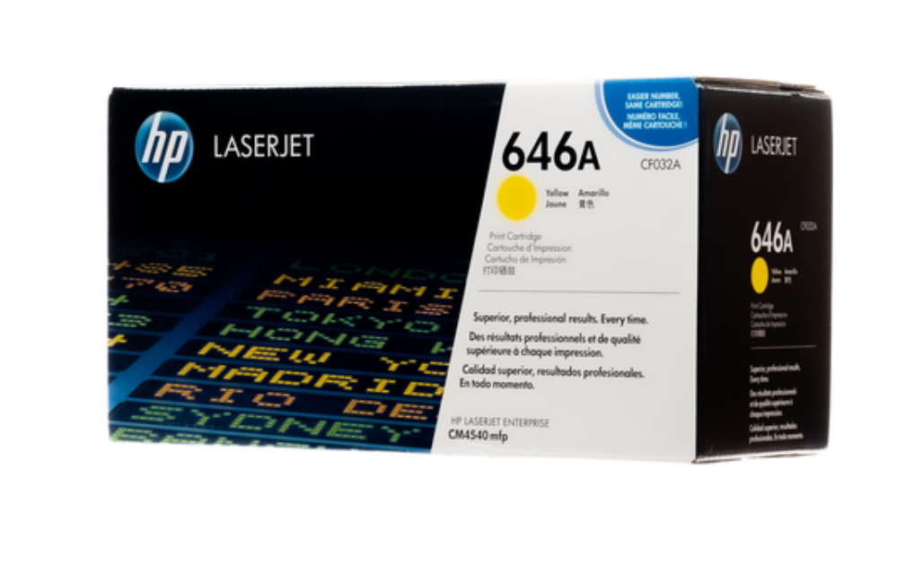 CF032A YELLOW TONER PRINT