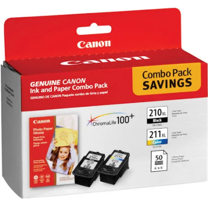 CL-211 XL Color Ink Tank kit. Includes 2 units of 2975B001 (CL-211XL colours)