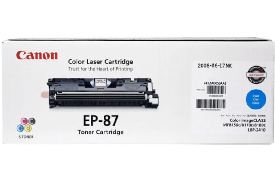 EP-87 CYAN TONER CARTRIDGE 7432A005