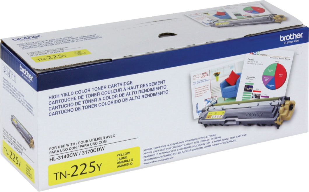 Brother TN-225Y Original Yellow Toner Cartridge