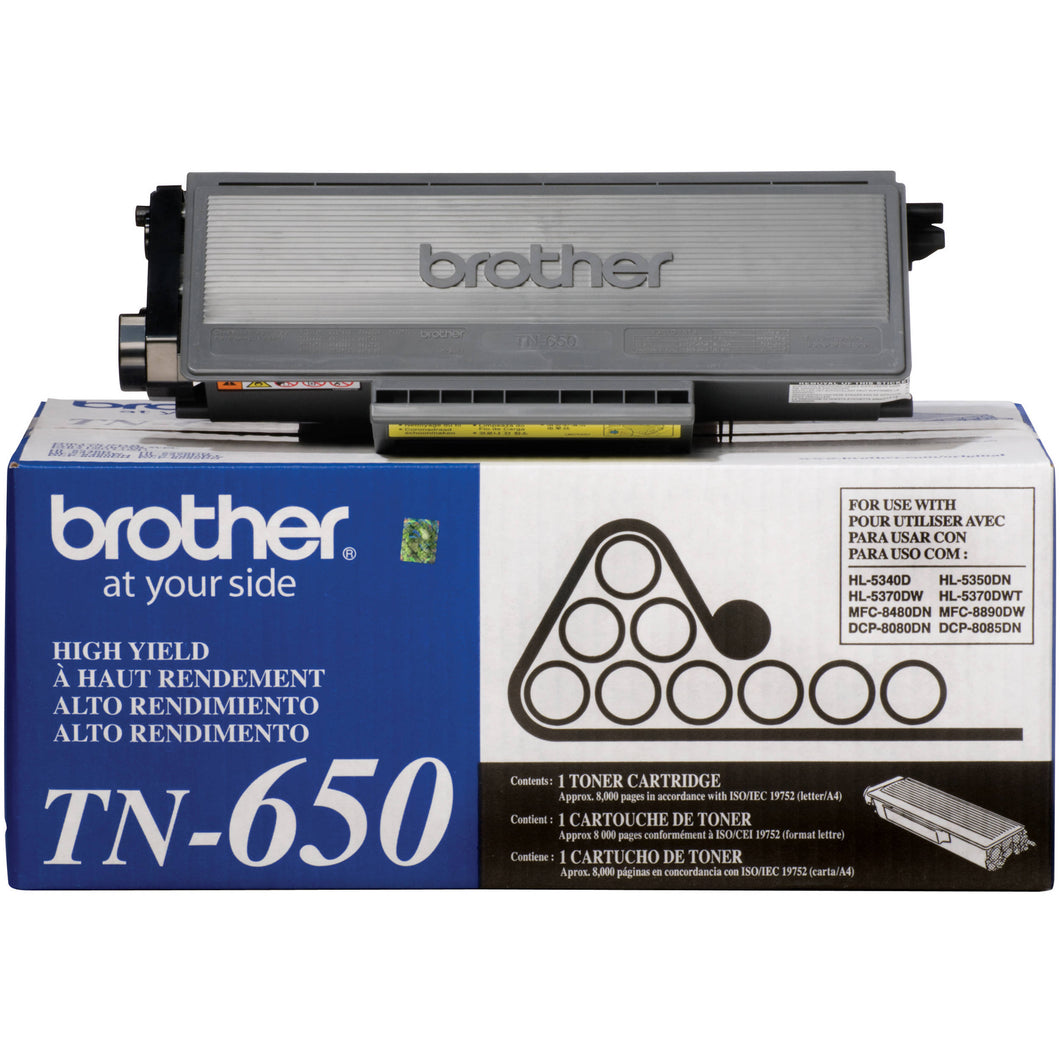 Brother TN650 Original Black Toner Cartridge High Yield