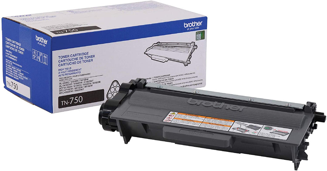 Brother TN750 Original Black Toner Cartridge High Yield