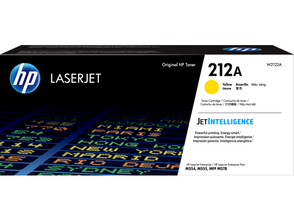 HP 212A YELLOW ORIGINAL TONER CARTRIDGE W2122A