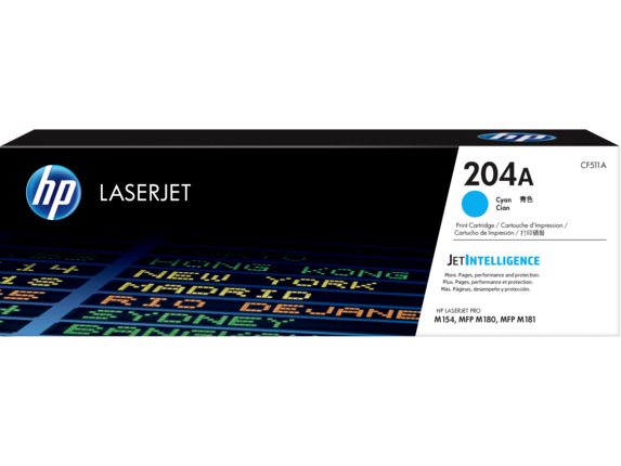 HP 204A Cyan LaserJet Toner Cartridge CF511A