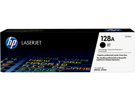 HP 128A Black Original LaserJet Toner Cartridge CE320A