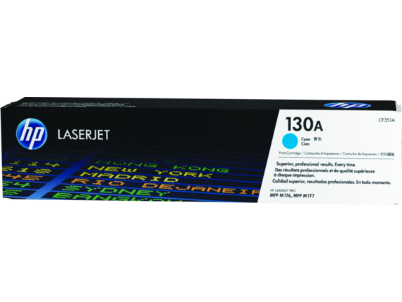 HP 130A Cyan Original LaserJet Toner Cartridge CF351A