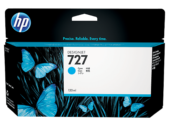 727 130ML B3P19A CYAN INK CARTRIDGE