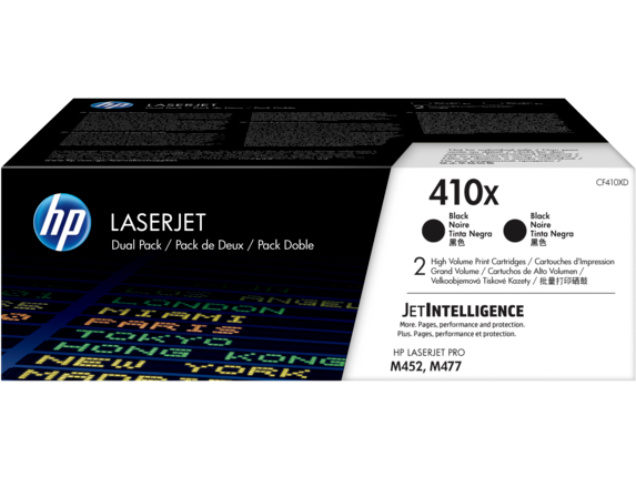 CF410X 2PK 410X BLACK LASERJET TONER