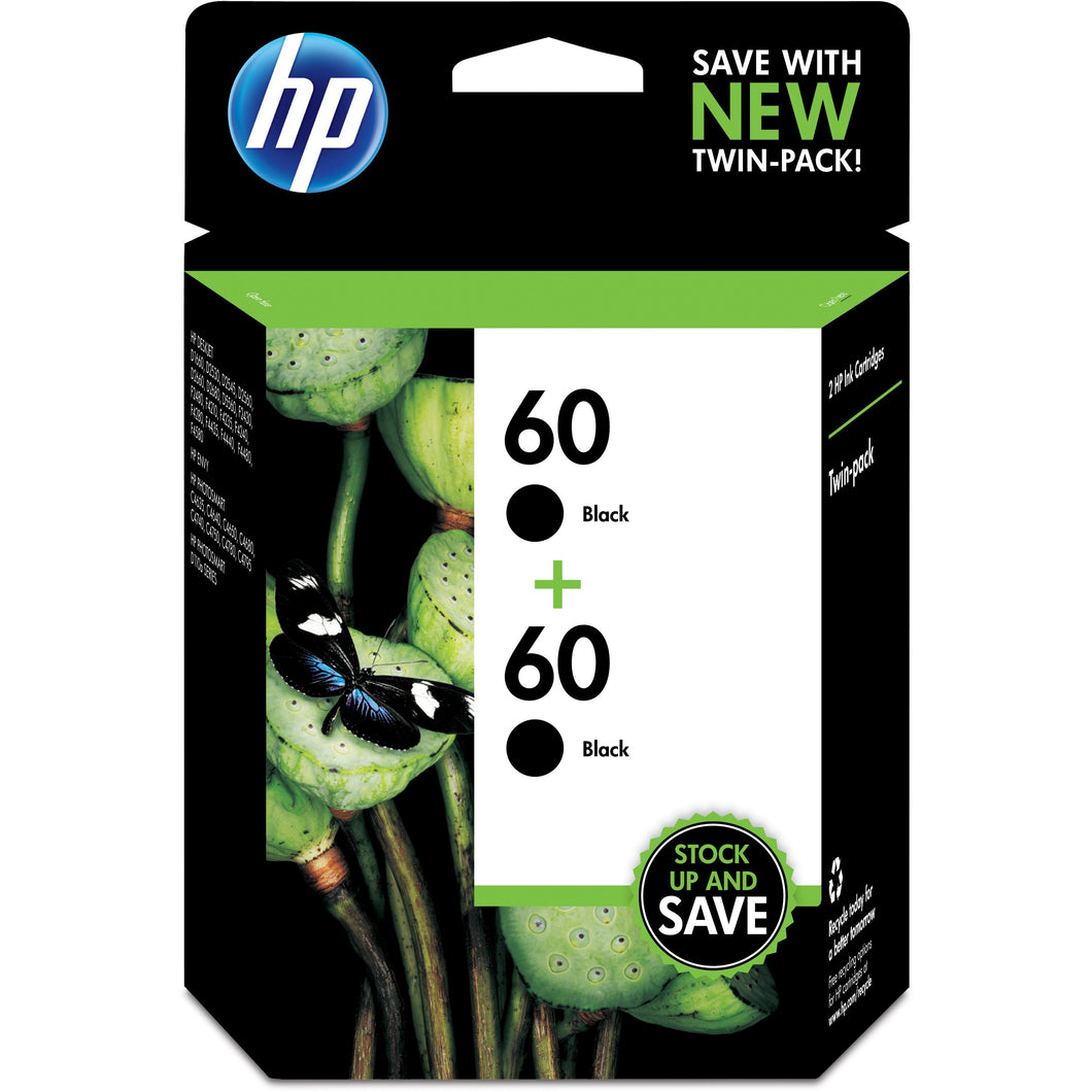 HP 60 BLACK INK TWIN PACK CZ071FN
