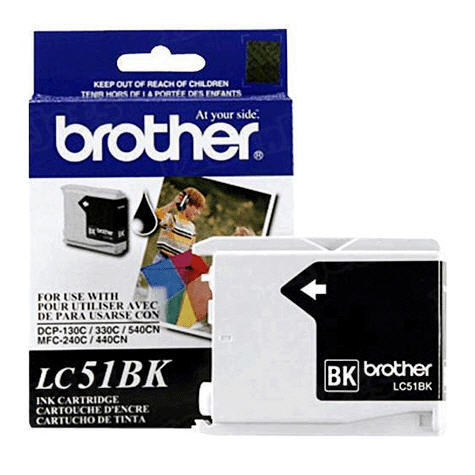 Brother LC51BK Original Black Ink Cartridge