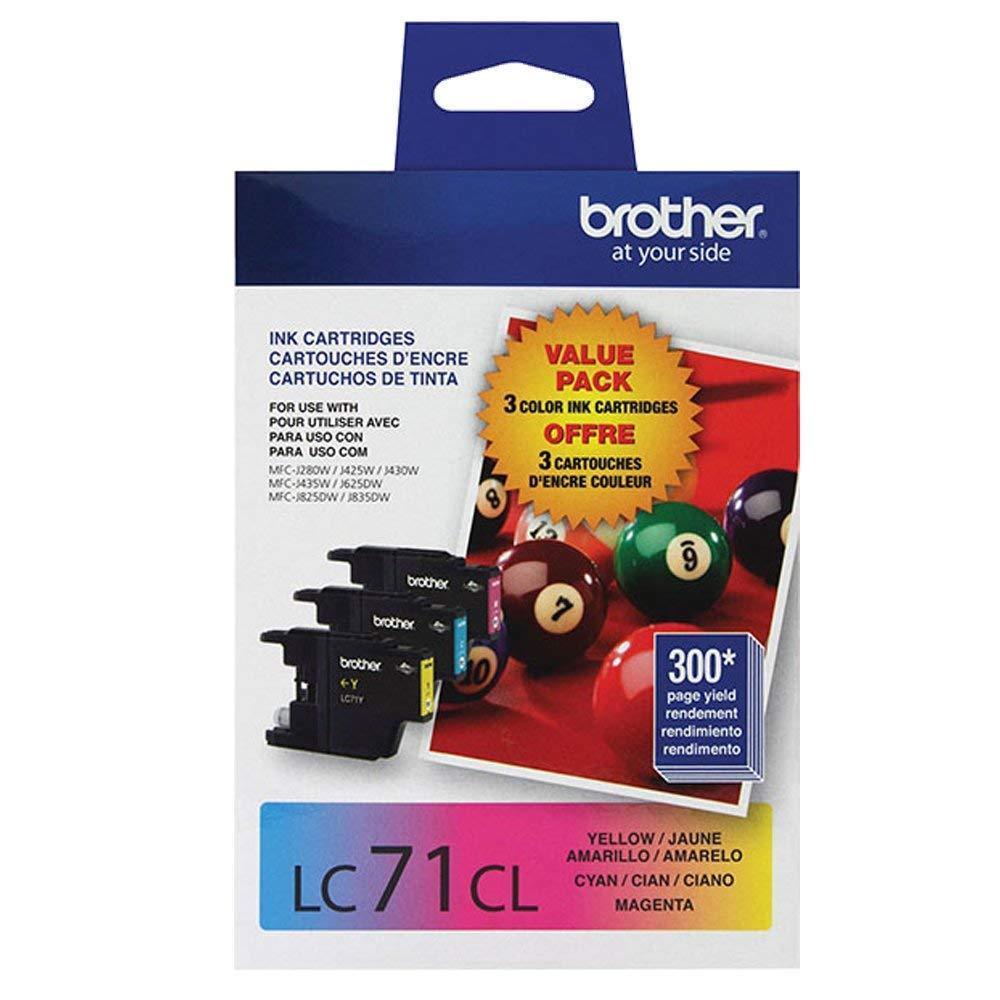 Brother LC71 Tri-Color Original Ink Cartridge Combo C/M/Y
