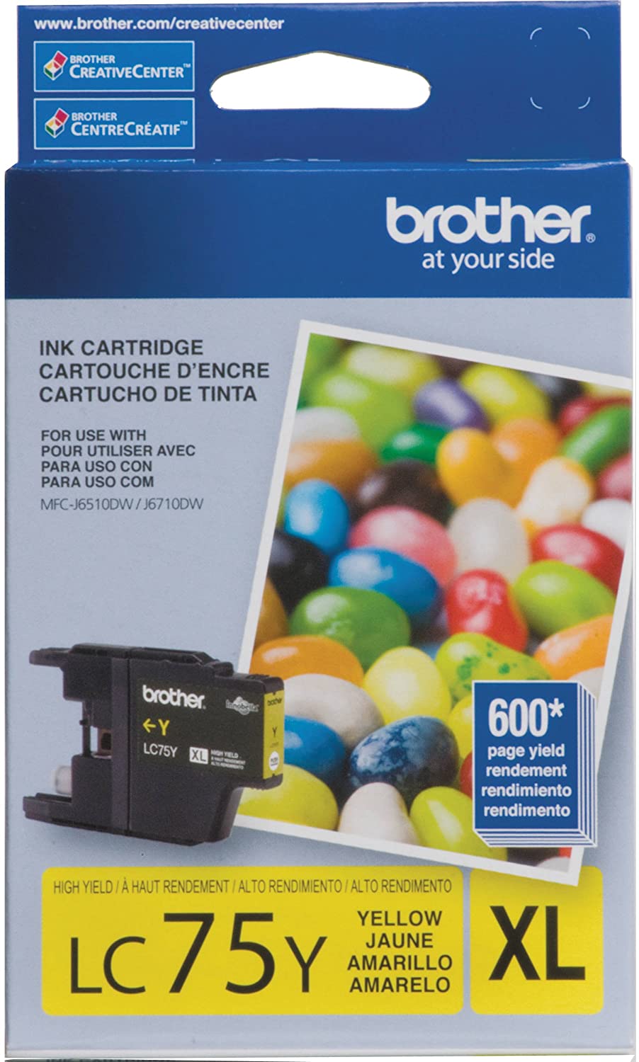 Brother LC75Y Original Yellow Ink Cartridge High Yield